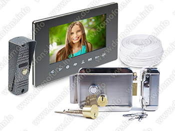 Комплект видеодомофона Eplutus EP-6814LG с электромеханическим замком Anxing Lock - AX042