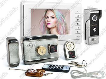 Комплект видеодомофона Eplutus EP-7400 с электромеханическим замком AX066
